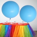2 Pack | 32" Large Pastel Blue Round Latex Balloons | Matte Color Helium Balloons