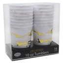 Contemporary 10oz Tumbler Gold/White Marble (16ct)