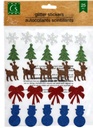 CHRISTMAS GLITTER STICKERS 25PC