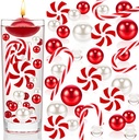 CHRISTMAS ORBEEZ DECORATIONS RED/WHITE
