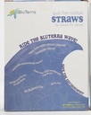 UNWRAPPED COCKTAIL STRAWS BLUE